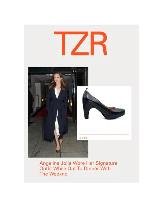 Recreate Angelina Jolie's signature look in the dr LIZA pump